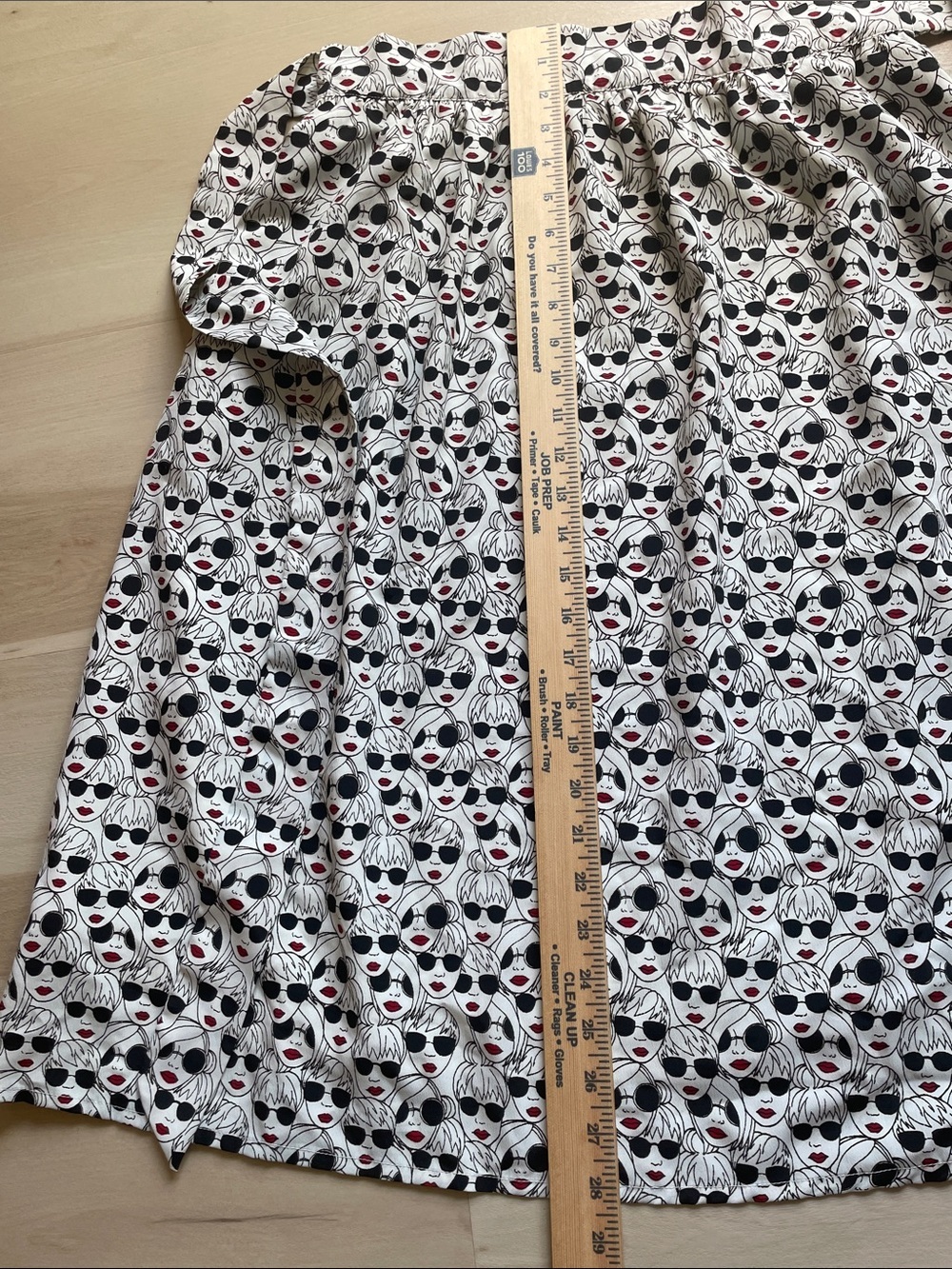 Anthropologie Porridge Getaway Faces Print Midi Skirt L Black White - Picture 9 of 9